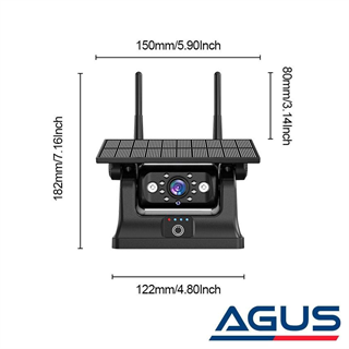 Solar Şarjlı Wireless Karavan Geri Görüş Kamerası 1080P - Premium