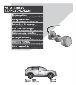 SSANGYONG Korando 2019- Römork Tesisatı 13P