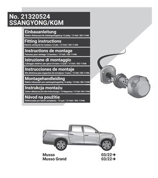 SSANGYONG Musso 2022- Römork Tesisatı 13P