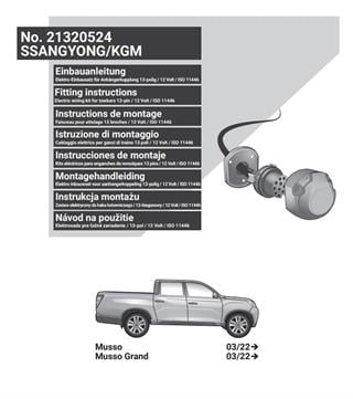 SSANGYONG Musso EV 2022- Römork Tesisatı 13P