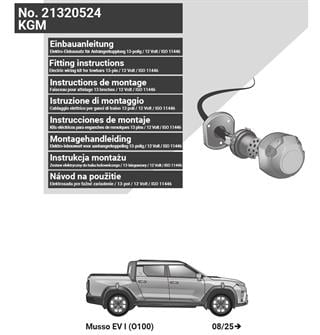 SSANGYONG Musso EV 2022- Römork Tesisatı 13P