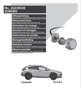 SUBARU Crosstrek 2023- Römork Tesisatı 13P