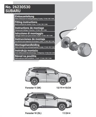 SUBARU Forester 2019- Römork Tesisatı 13P