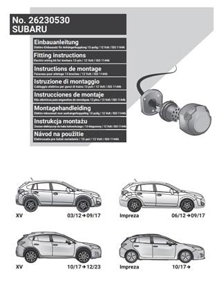 SUBARU XV 2012-2023 Römork Tesisatı 13P