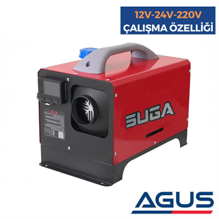 SUGA 12V/24V/220V 5KW Çanta Tipi Portatif Dizel Isıtıcı