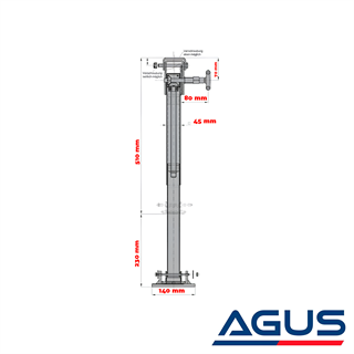 SUGA 45 Derece Dönebilir Destek Pivot Ayak 500 KG 510MM-740MM