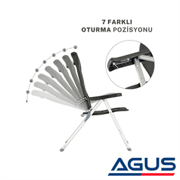 7 Kademeli Katlanır Lüx Kamp Sandalyesi