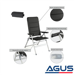 7 Kademeli Katlanır Lüx Kamp Sandalyesi