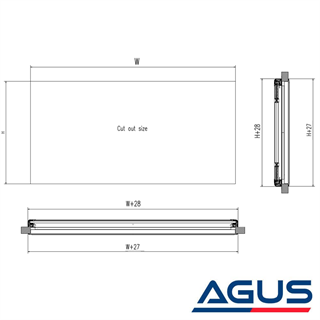 SUGA Amortisörlü Karavan Cam Pencere 120cm x 50cm