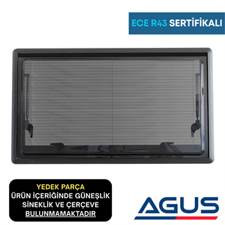 SUGA Amortisörlü Karavan Cam Pencere 90cm x 50cm - Yedek Parça