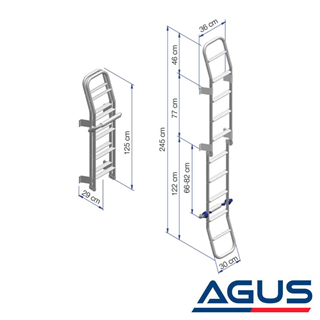 Thule Ladder 10 Basamaklı Katlanabilir Çiftli Karavan Merdiveni