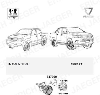 TOYOTA Hilux Römork Tesisatı 13P