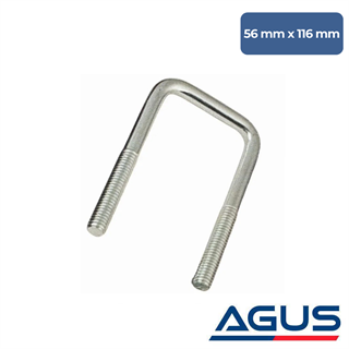 U-Bolt Bağlantı Kelepçesi M12 x 56 mm x 116 mm