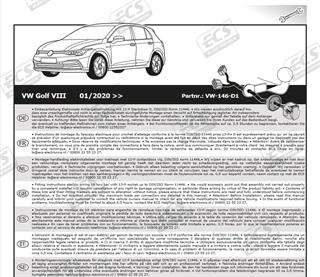 VOLKSWAGEN Golf 2020-2023 Römork Tesisatı 13P