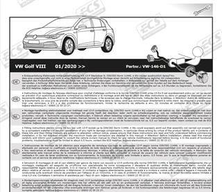 VOLKSWAGEN Golf 2024- Römork Tesisatı 13P