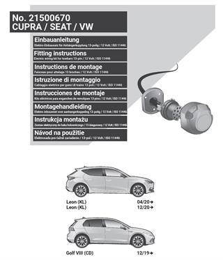 VOLKSWAGEN Golf 2024- Römork Tesisatı 13P