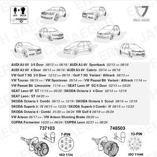 VOLKSWAGEN Passat 2024- Römork Tesisatı 13P