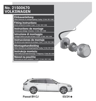 VOLKSWAGEN Passat 2024- Römork Tesisatı 13P