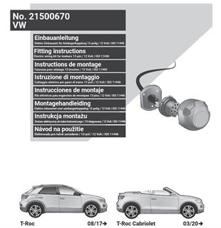 VOLKSWAGEN T-Roc 2024- Römork Tesisatı 13P