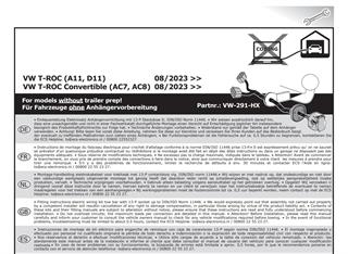 VOLKSWAGEN T-Roc 2024- Römork Tesisatı 13P