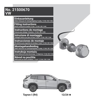 VOLKSWAGEN Tayron I 2024- Römork Tesisatı 13P