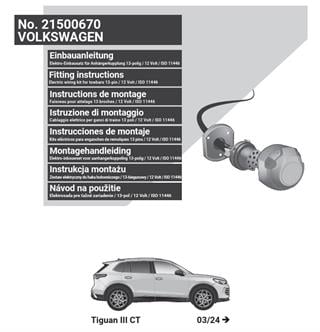 VOLKSWAGEN Tiguan 2024- Römork Tesisatı 13P