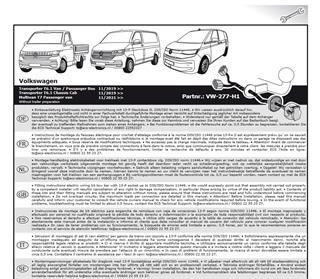 VOLKSWAGEN Transporter T7 - T6.1 2019- Römork Tesisatı 13P