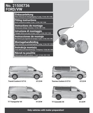 VOLKSWAGEN Transporter/Caravelle T7 2024- Römork Tesisatı 13P