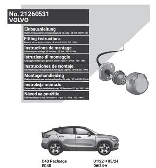 VOLVO C40 2021- Römork Tesisatı 13P