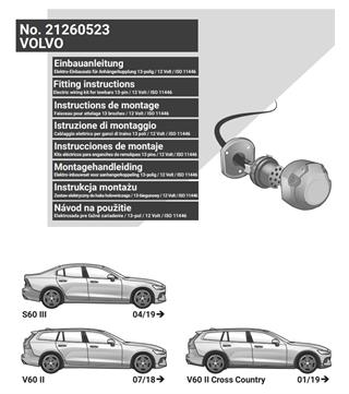 VOLVO V60 2019- Römork Tesisatı 13P