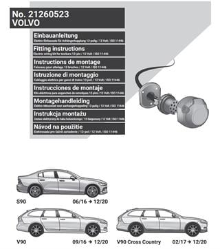 VOLVO V90 2017- Römork Tesisatı 13P