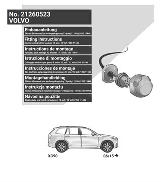VOLVO XC90 2015- Römork Tesisatı 13P