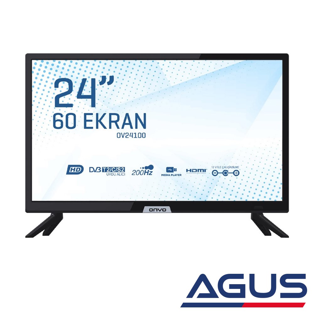 24 inç 12 V Uydu Alıcılı Hd LED Tv | Agus.com.tr