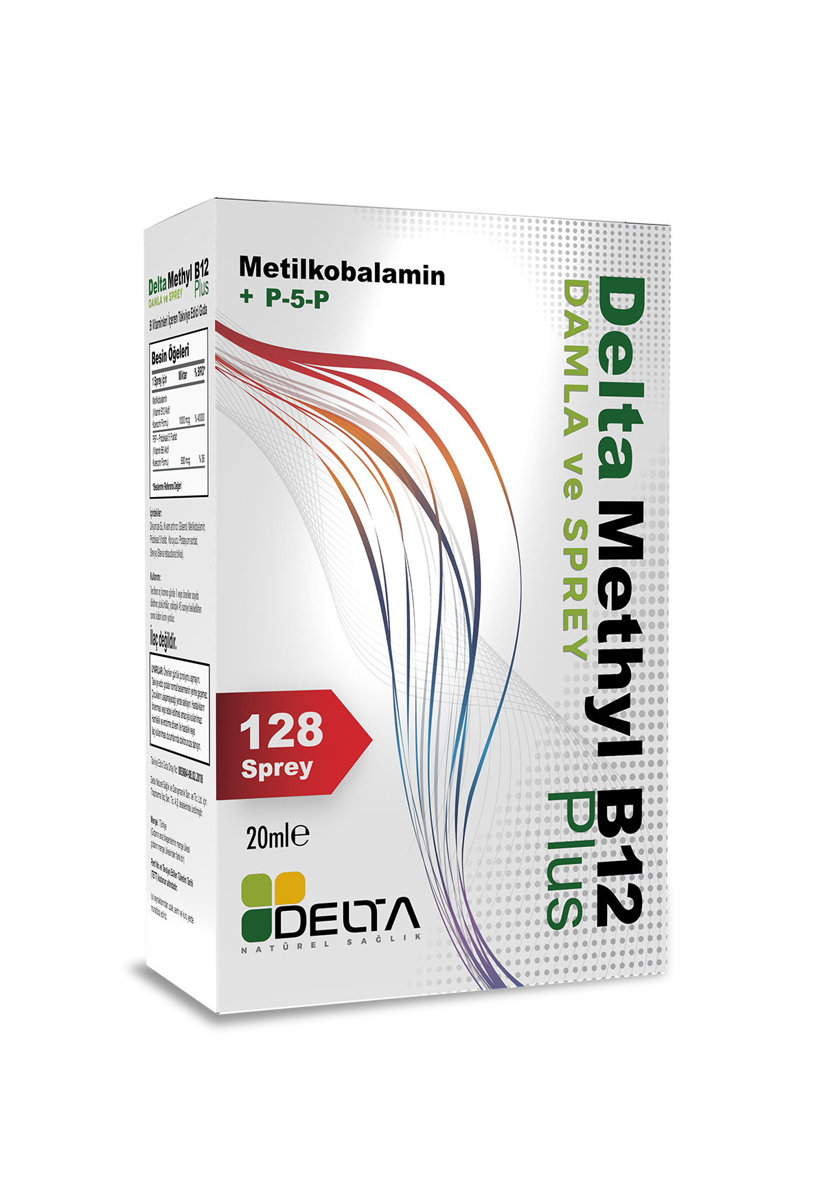 Delta Methyl B12 Plus Aktif Metilkobalamin ve B6 Vitamini Sprey Damla 20 ml