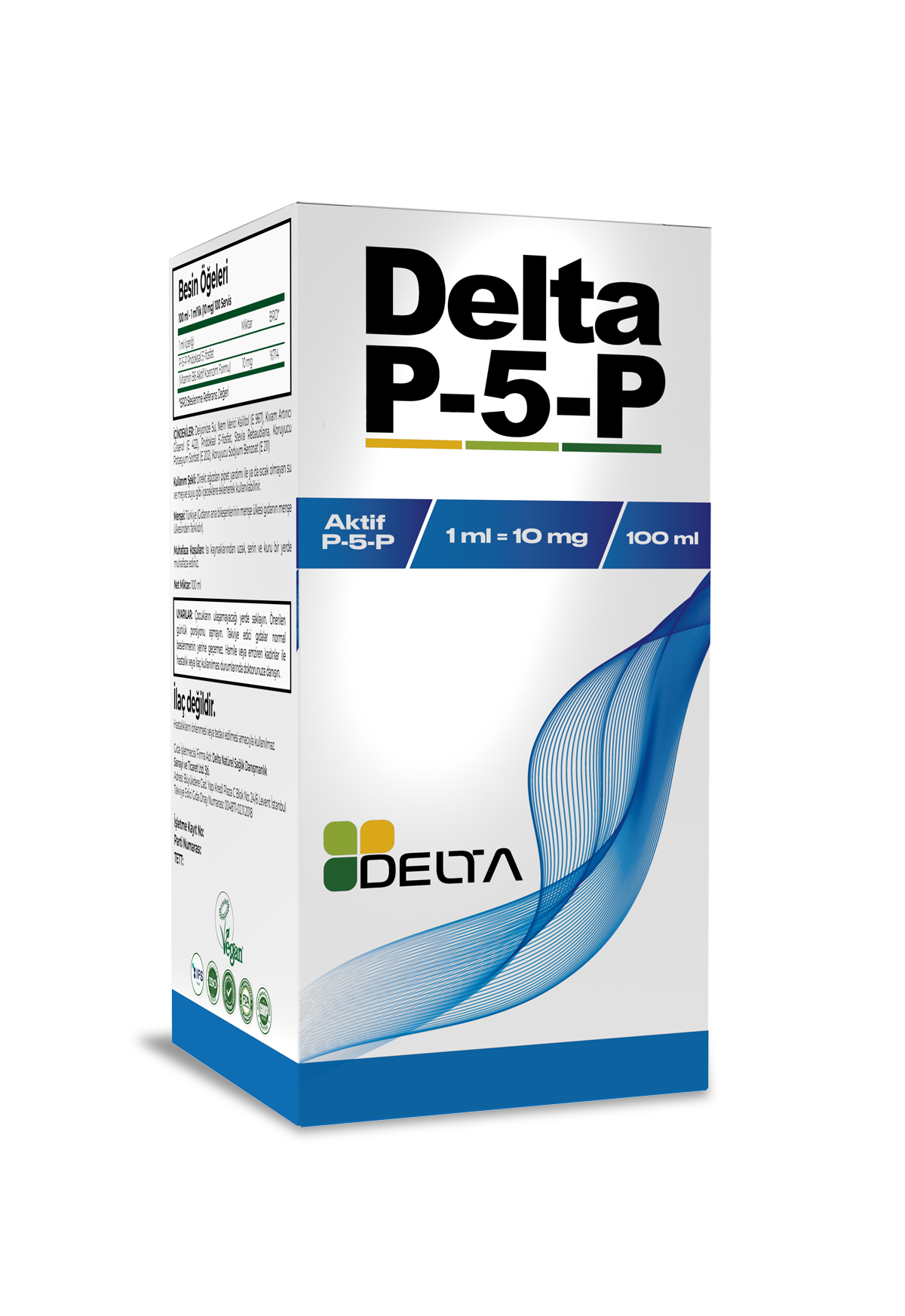 Delta P-5-P Piridoksal 5-Fosfat Aktif Form B6 Vitamini 100 ml