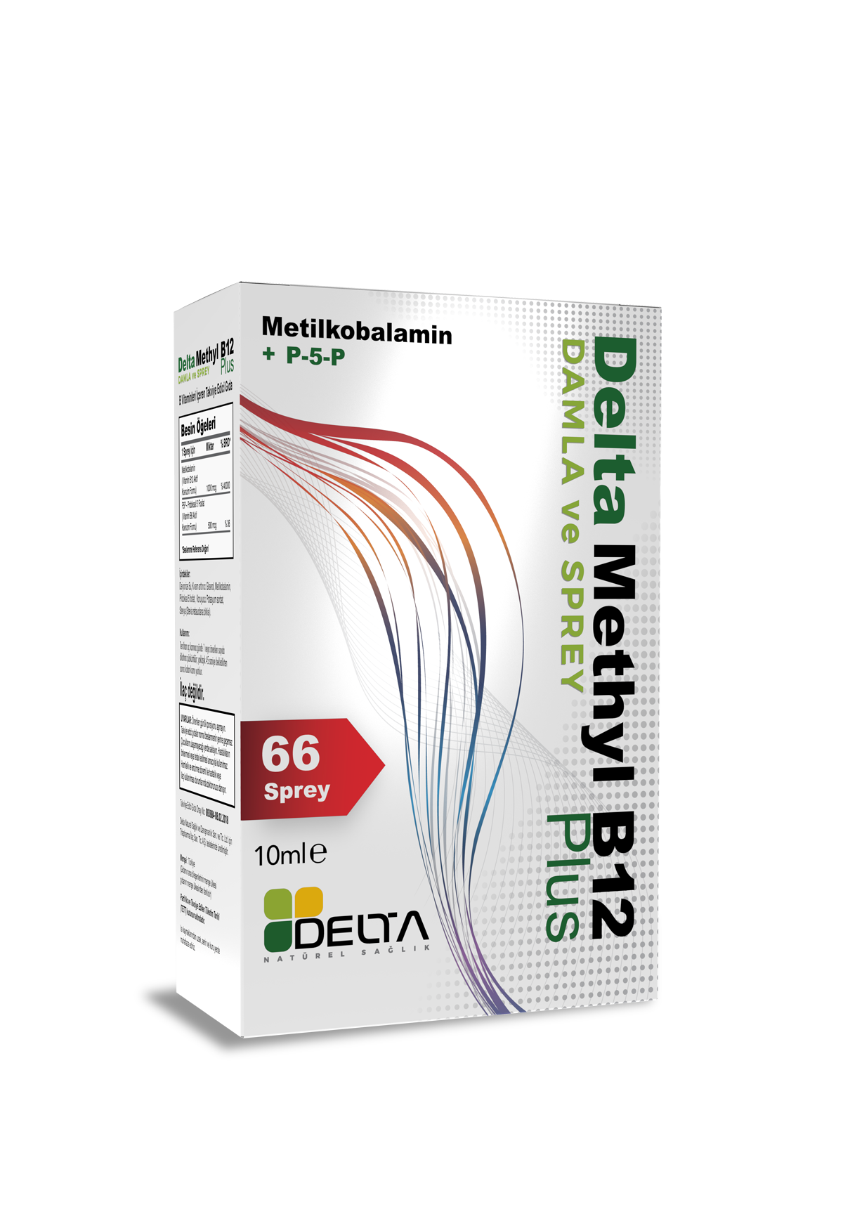 Delta Methyl B12 Plus Aktif Metilkobalamin ve B6 Vitamini Sprey Damla 10 ml