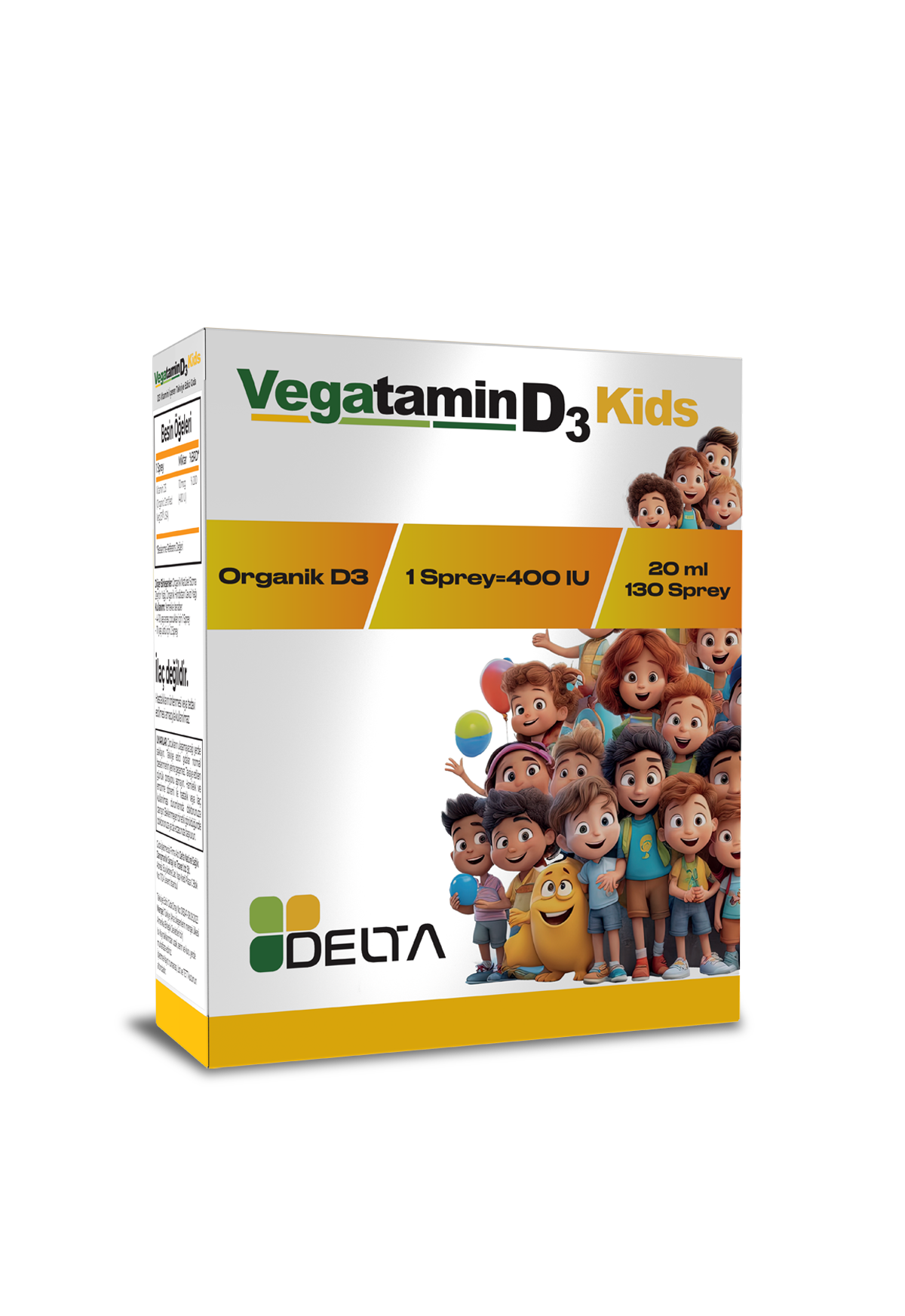 Vegatamin Kids Çocuklar İçin Organik D3 Vitamini 400 IU