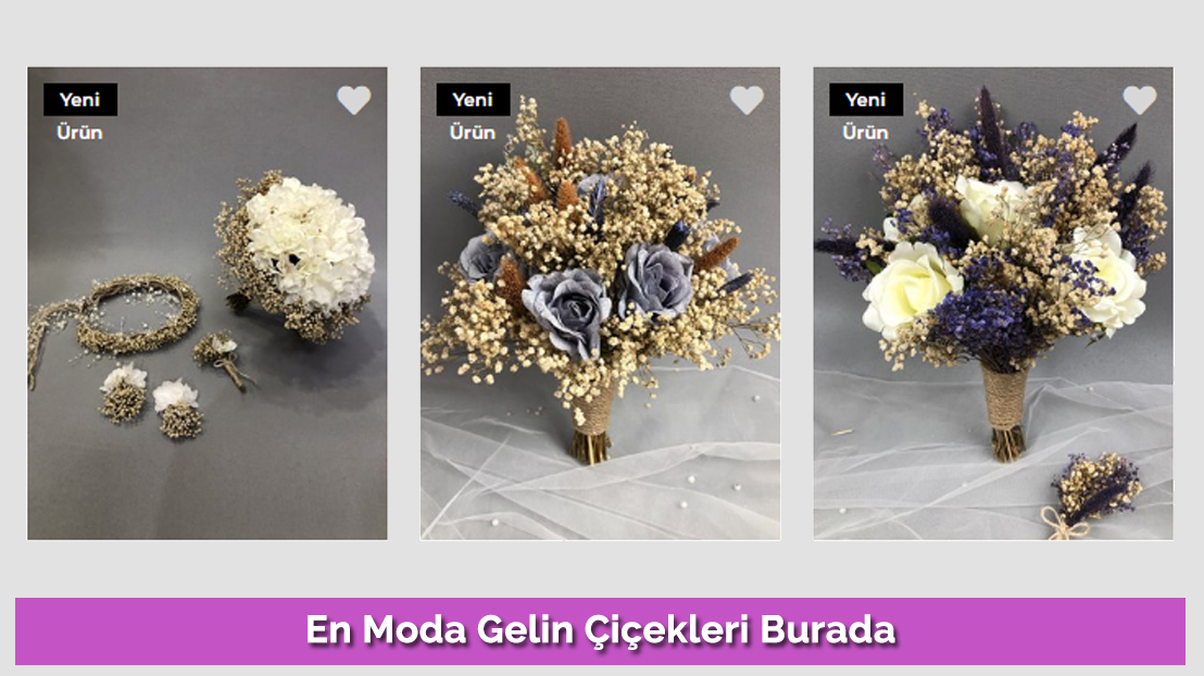 En Moda Gelin Çiçekleri Burada