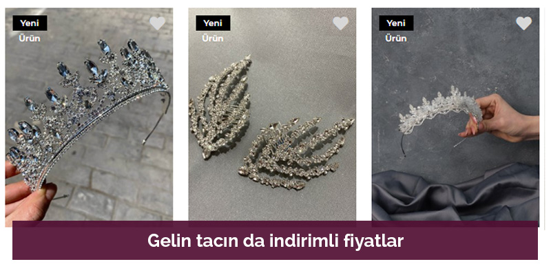 Gelin tacın da indirimli fiyatlar
