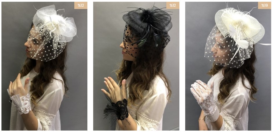 Nikah Şapkası Eldiven ve Maskelerde Yeni Modeller