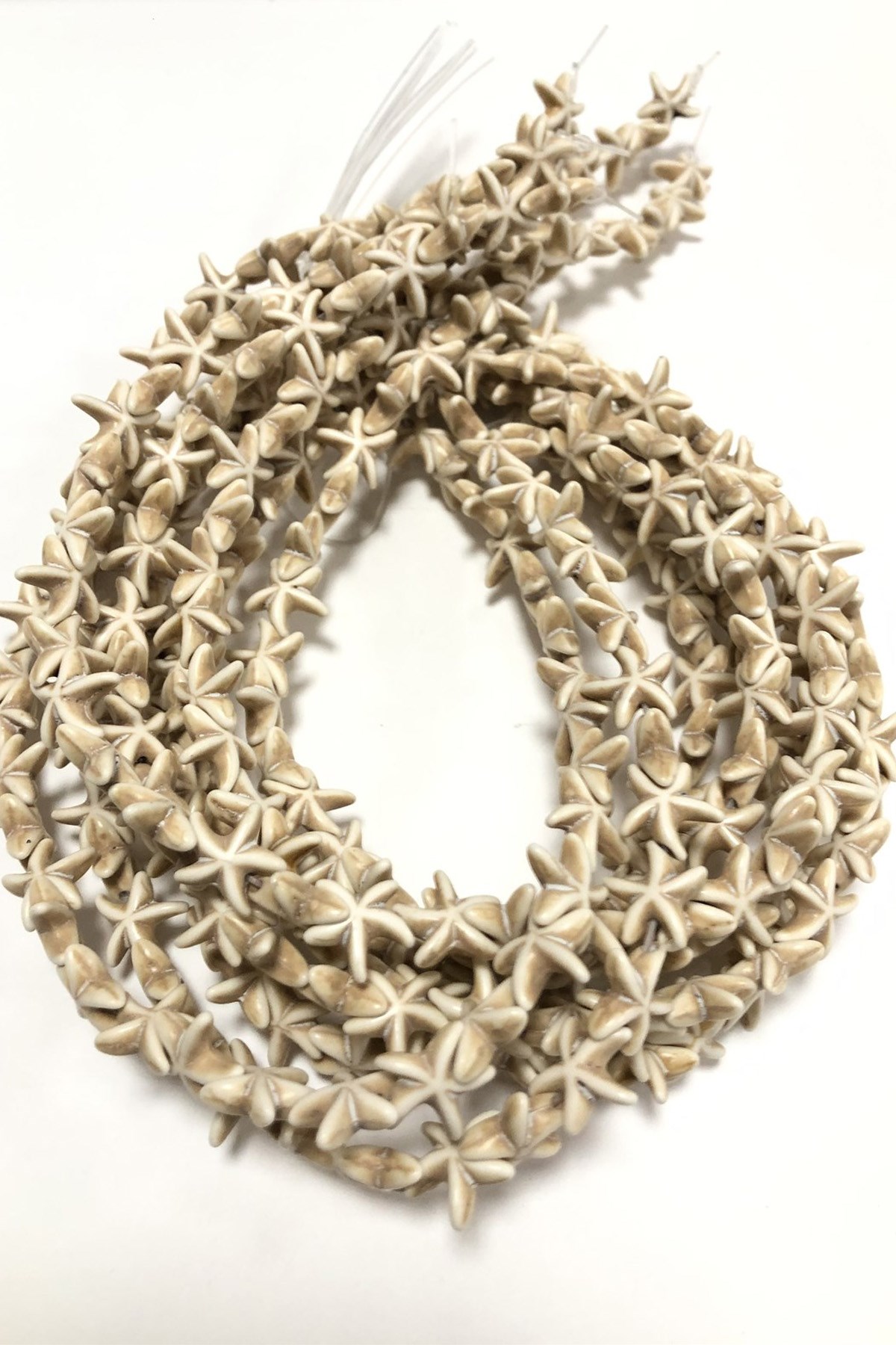 Krem Yıldız Taş Boncuk