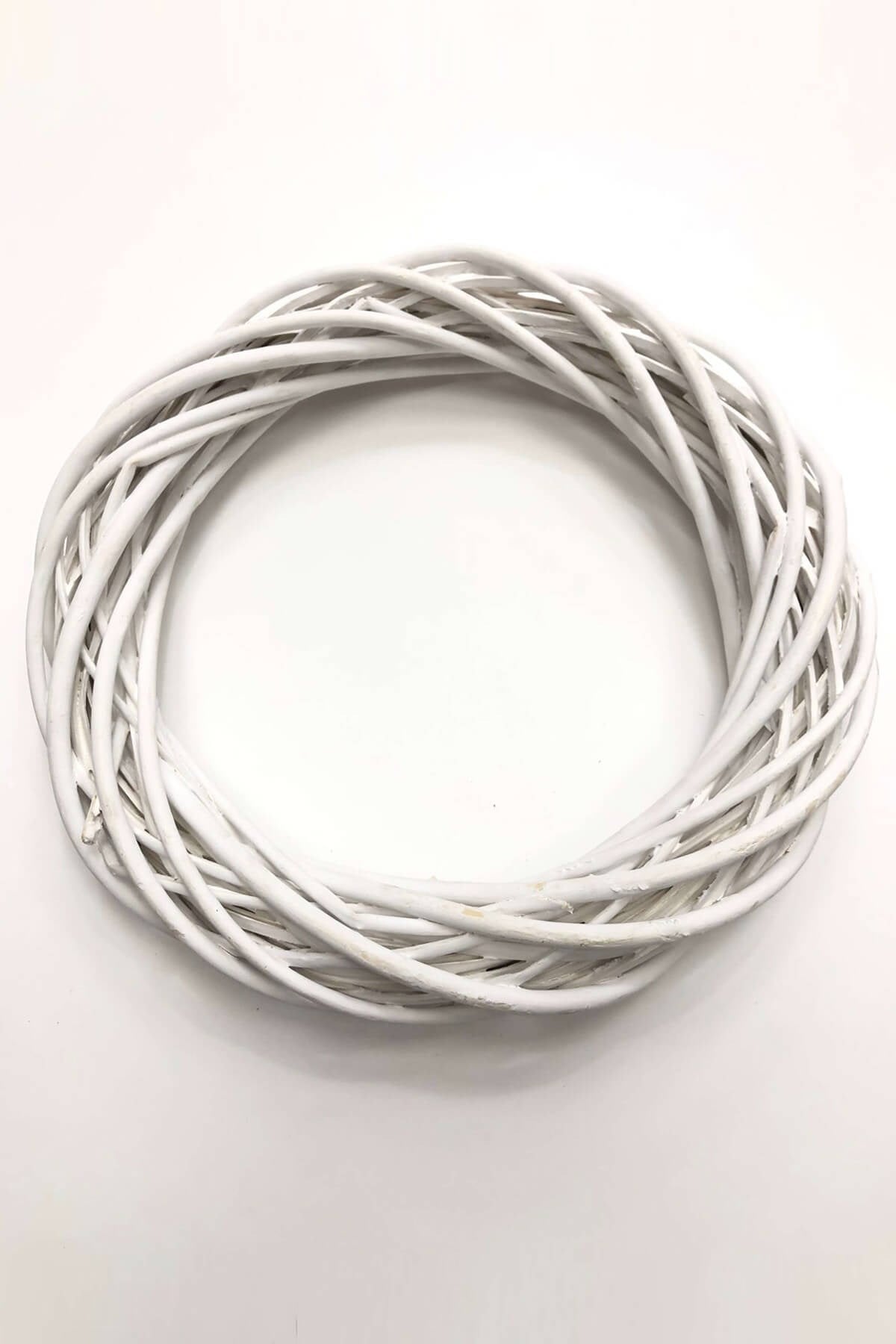  Beyaz Boyalı Bambu Kapısüsü 35 cm