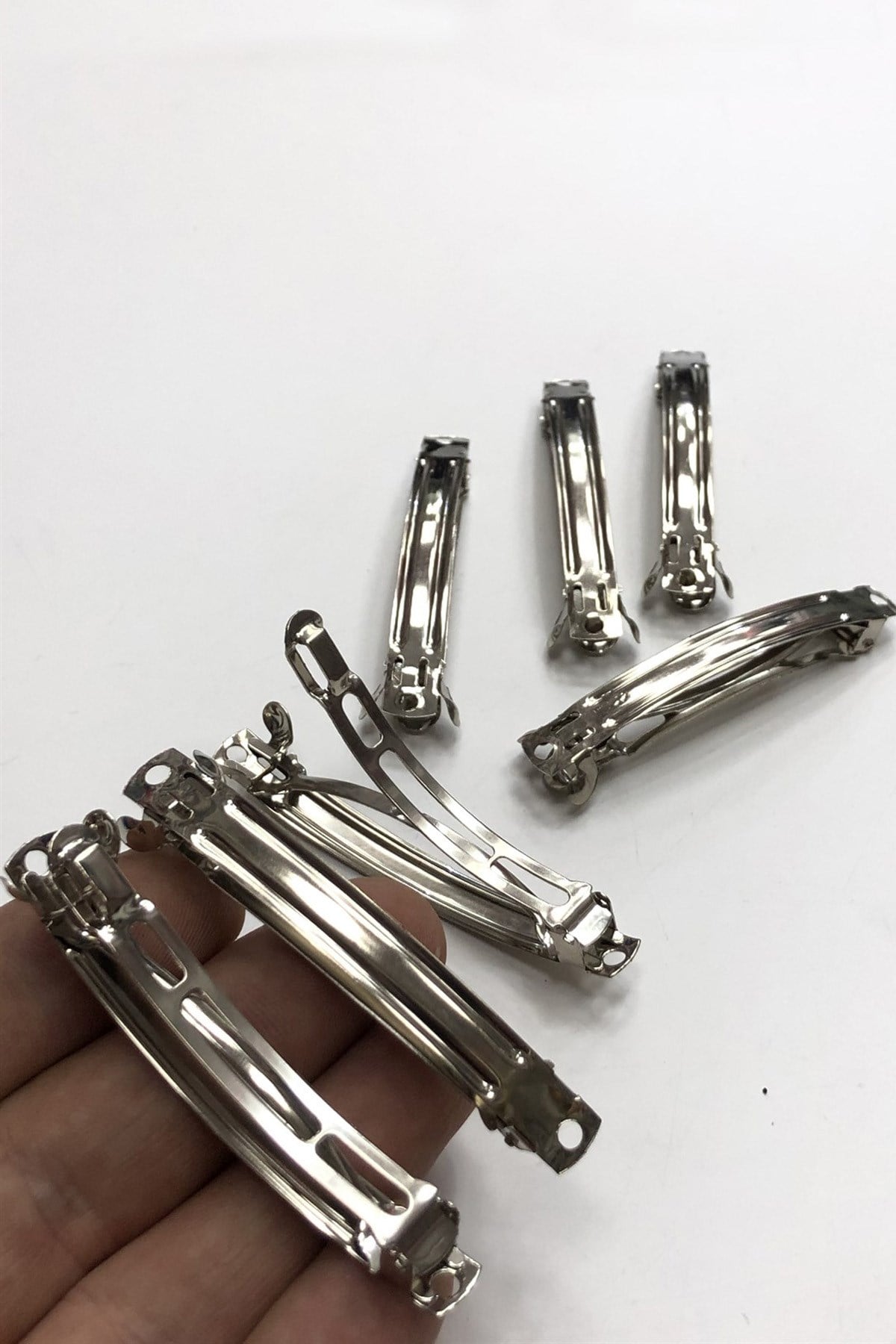 Silver Buckle Clip 7 cm