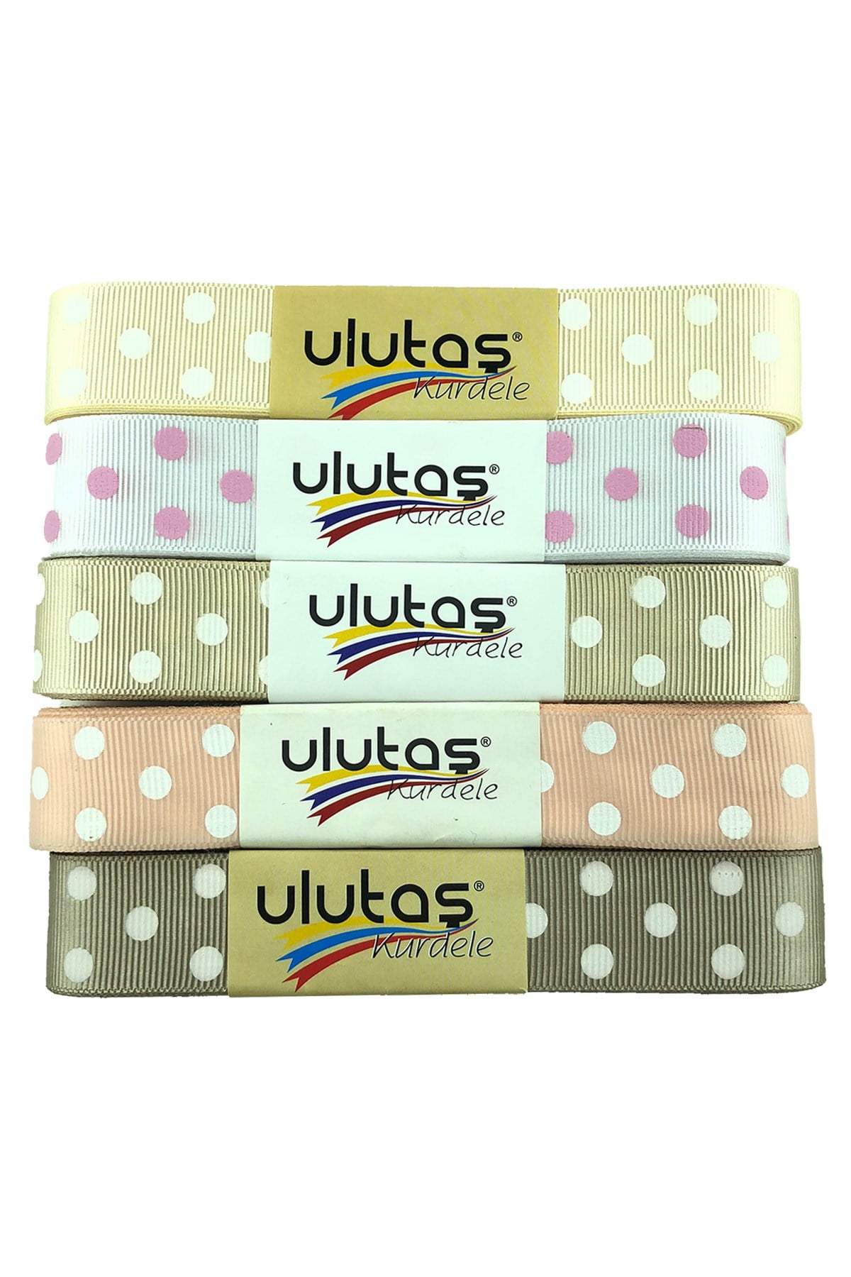 2.5 cm Polka Dot Grosgrain Ribbon