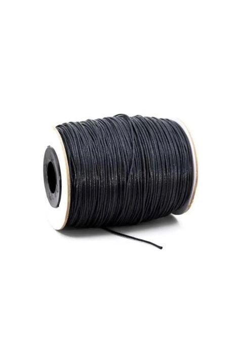 20 Metre Siyah Deri Bileklik Takı Ipi (1mm)