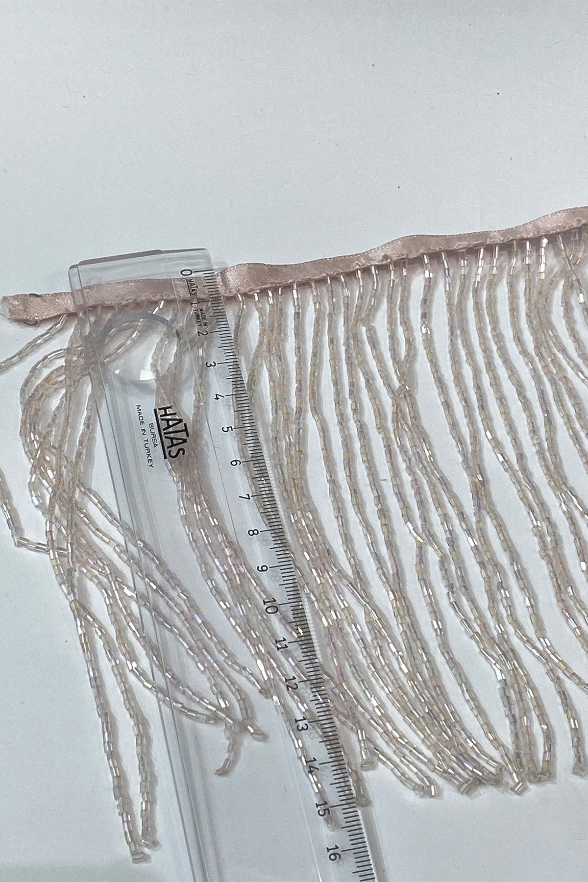 Light Pink Beaded 15 cm Fringe Tassel