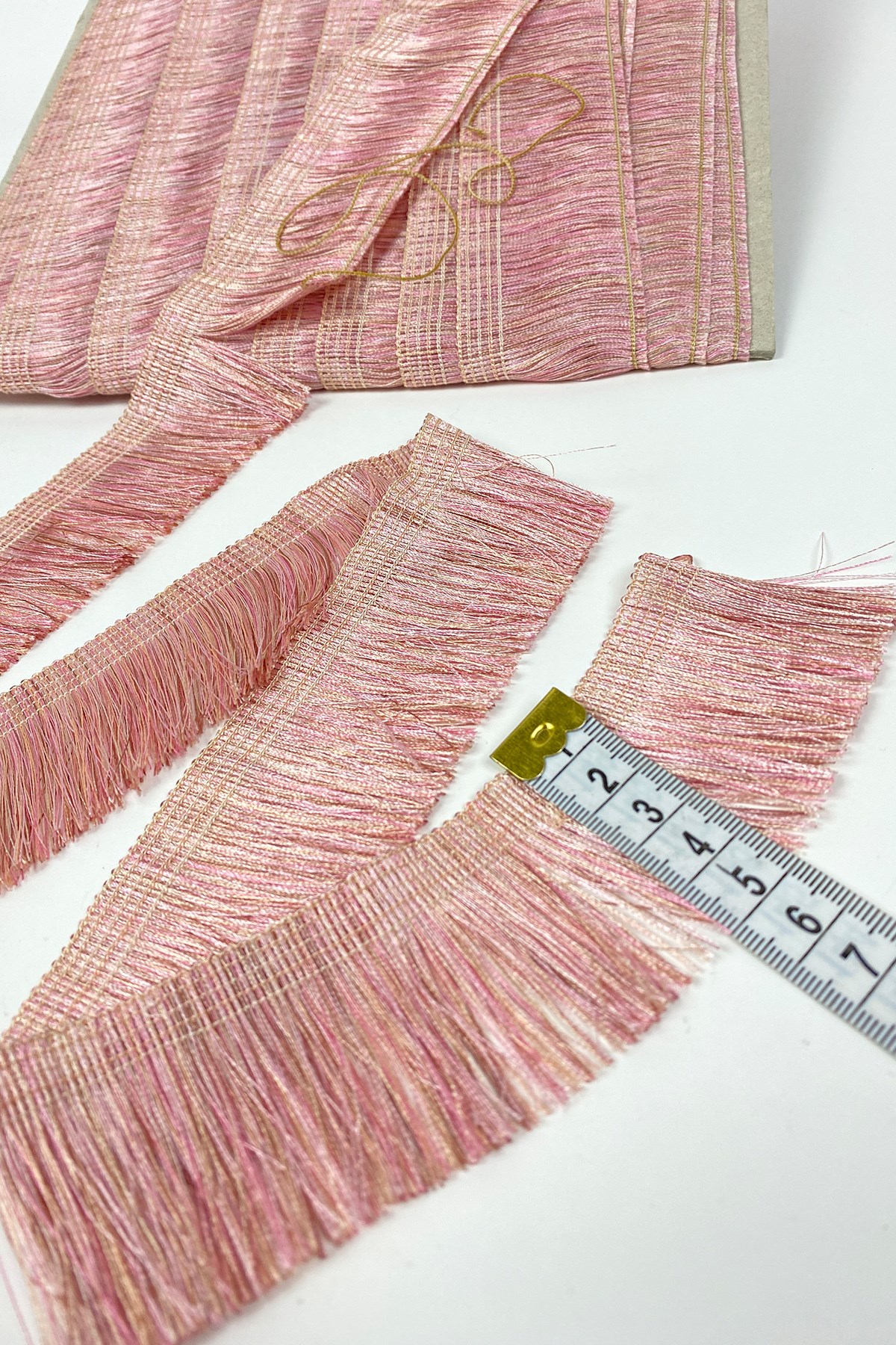 Light Powder Straight Fringe Rope Tassel Ribbon