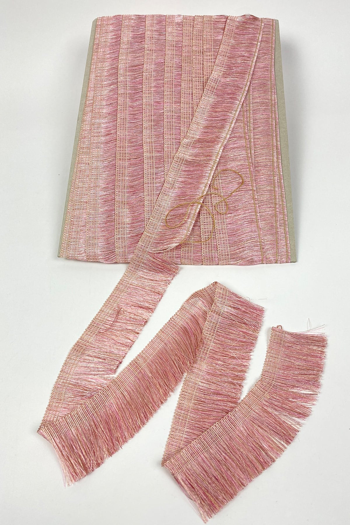 Light Powder Straight Fringe Rope Tassel Ribbon