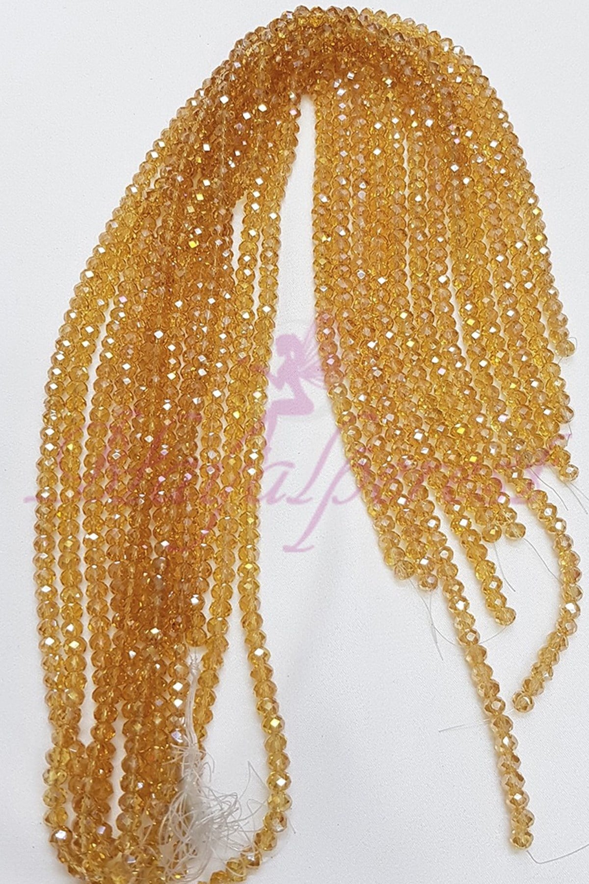 Light Orange Crystal Beads 6 mm