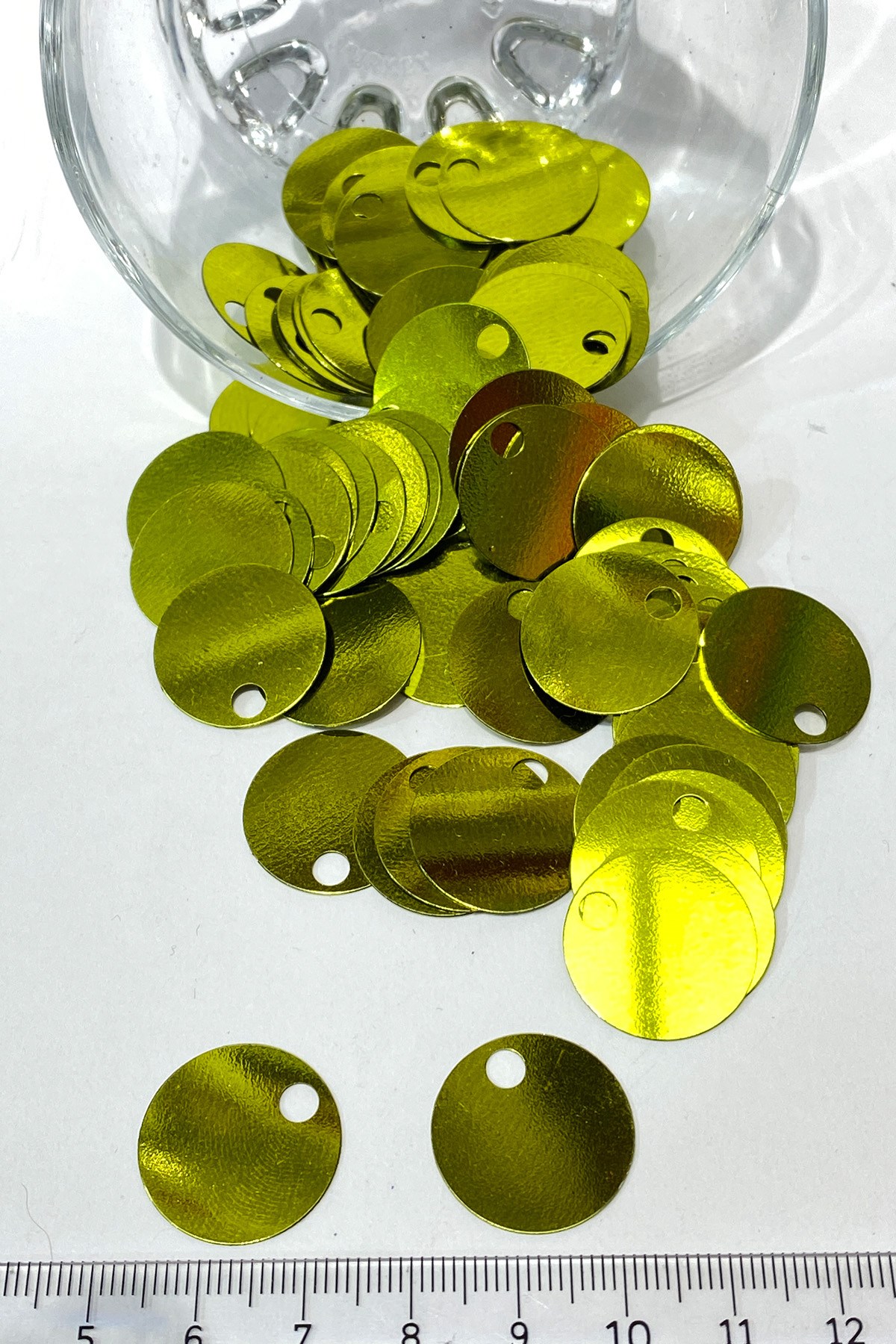 Açık Yeşil Patik ve Çanta Pulu 20 mm